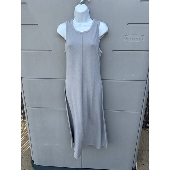 Lunya Restore fitted Pullover Midi Tank dress ambient heather Gray Sz L - Picture 8 of 15